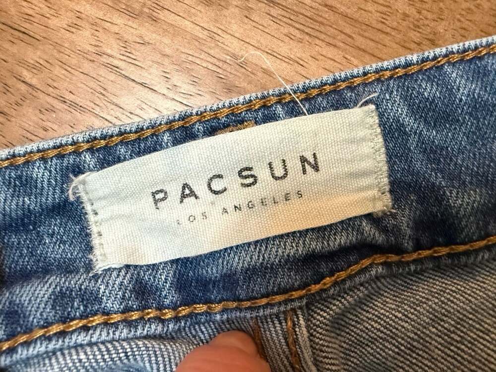 PacSun Los Angeles Patchwork Straight Leg Jeans Size 28